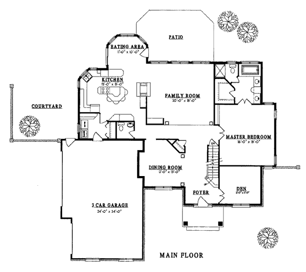 House Plan 93112 - European Style with 2649 Sq Ft, 3 Bed, 2 Bath ...