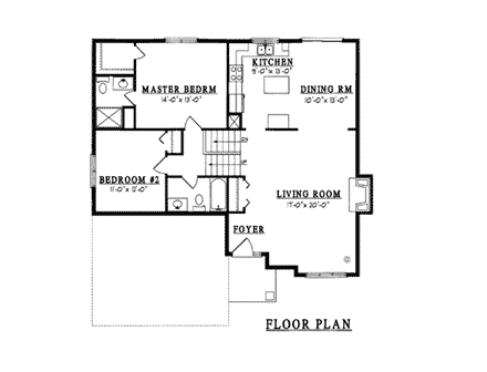 Cabin, Country House Plan 93122 with 2 Beds, 3 Baths, 2 Car Garage First Level Plan