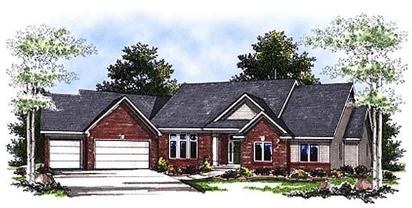 Cape Cod, Country House Plan 93153 with 3 Beds, 3 Baths, 3 Car Garage Elevation