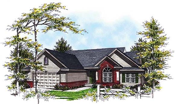Country House Plan 93171 with 3 Beds, 3 Baths, 2 Car Garage Elevation