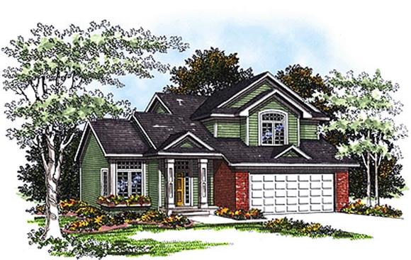 Country House Plan 93175 with 3 Beds, 3 Baths, 2 Car Garage Elevation