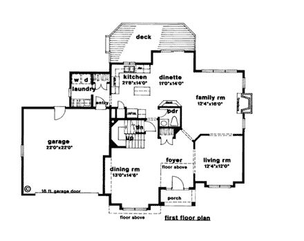 Country House Plan 93303 with 3 Beds, 3 Baths, 2 Car Garage First Level Plan