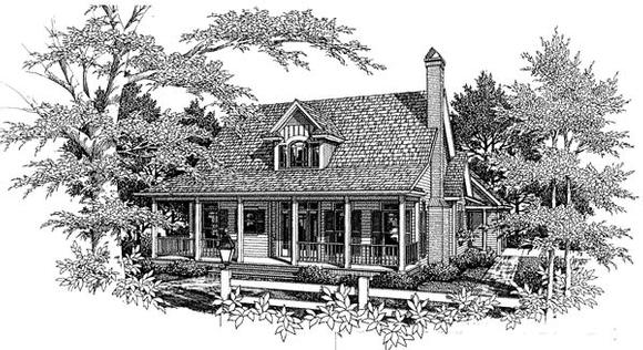 Country House Plan 93413 with 3 Beds, 3 Baths, 2 Car Garage Elevation