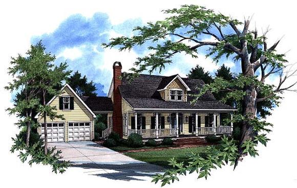 Country House Plan 93433 with 3 Beds, 3 Baths, 2 Car Garage Elevation