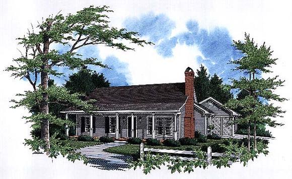 Cabin, Country House Plan 93453 with 3 Beds, 2 Baths, 2 Car Garage Elevation