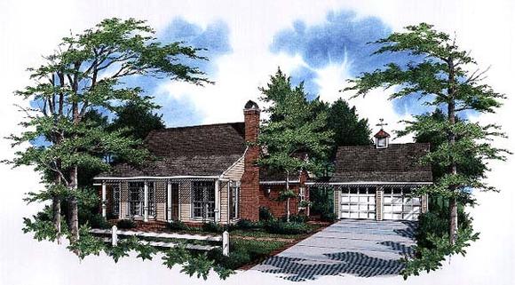 Country House Plan 93456 with 3 Beds, 2 Baths, 2 Car Garage Elevation