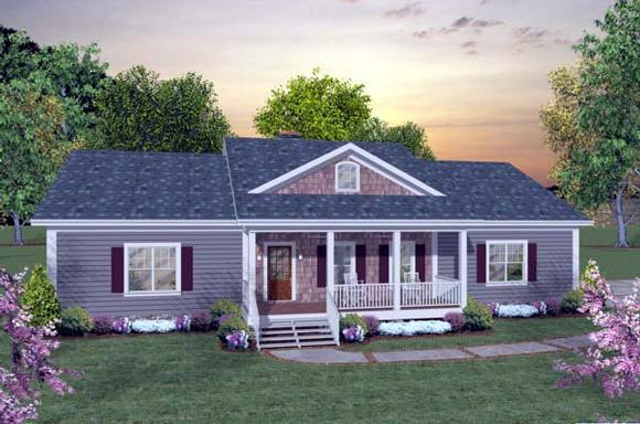 House Plan 93481 with 2 Beds, 3 Baths, 3 Car Garage Elevation