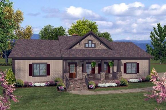 House Plan 93482 with 3 Beds, 2 Baths, 3 Car Garage Elevation