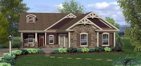 Cottage, Country, Craftsman House Plan 93498 with 3 Beds, 3 Baths, 3 Car Garage Elevation