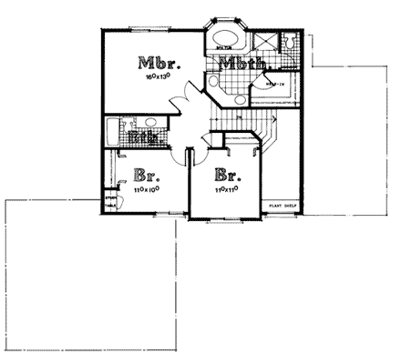 Country House Plan 93911 with 3 Beds, 3 Baths Second Level Plan