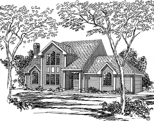 Contemporary, Country, Traditional House Plan 94016 with 3 Beds, 3 Baths, 2 Car Garage Elevation