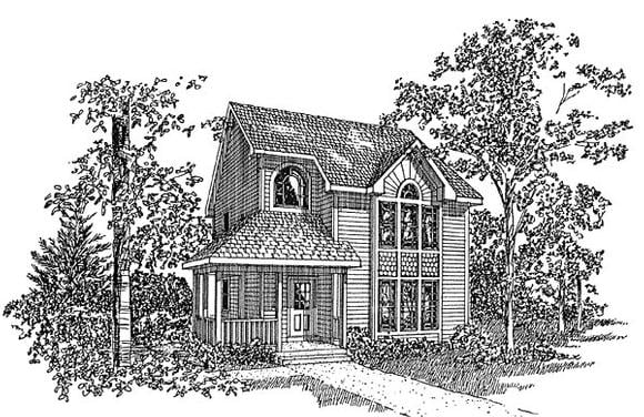 Contemporary, Country, Farmhouse House Plan 94018 with 4 Beds, 3 Baths Elevation