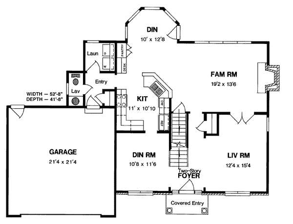 House Plan 94103 - Southern Style with 1992 Sq Ft, 4 Bed, 2 Bath,