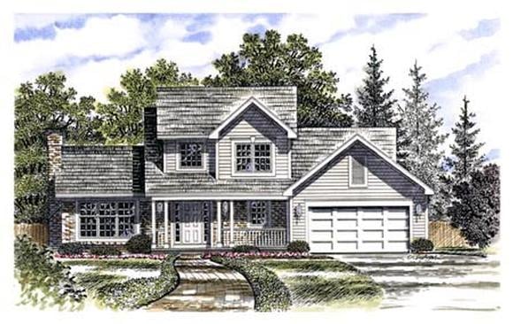 Country House Plan 94105 with 3 Beds, 3 Baths, 2 Car Garage Elevation