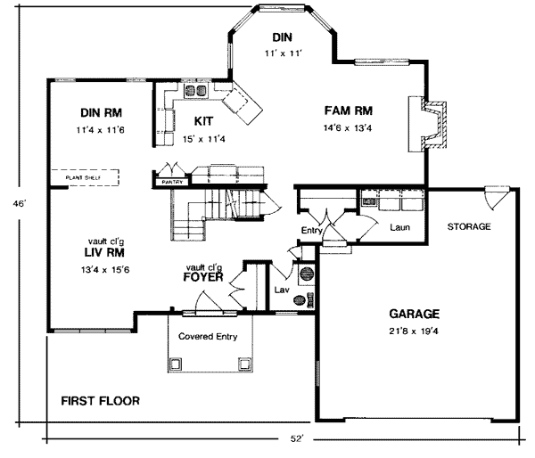 House Plan 94110 - Country Style with 2045 Sq Ft, 3 Bed, 2 Bath,