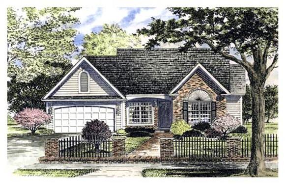 Country House Plan 94131 with 3 Beds, 2 Baths, 2 Car Garage Elevation