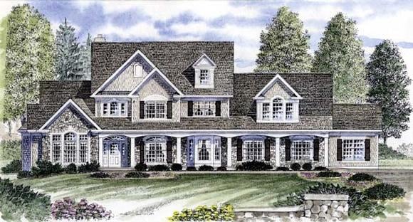 Country House Plan 94176 with 4 Beds, 3 Baths, 3 Car Garage Elevation