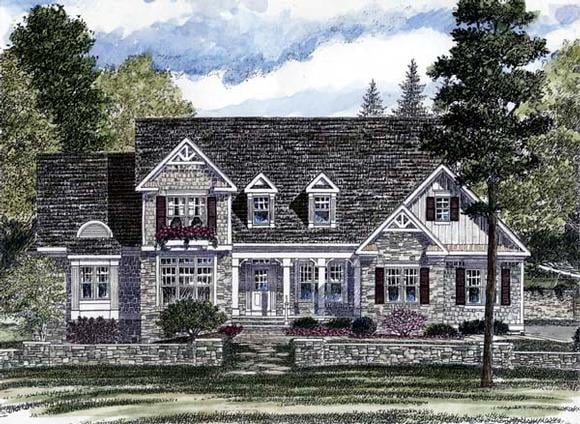 Country, European House Plan 94179 with 3 Beds, 3 Baths, 3 Car Garage Elevation