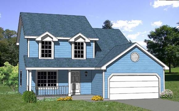 Country House Plan 94416 with 4 Beds, 3 Baths, 2 Car Garage Elevation