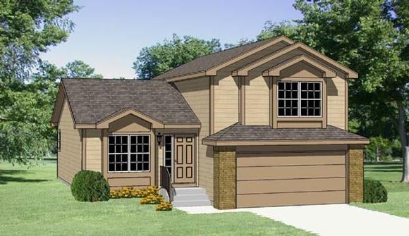 Contemporary, Country House Plan 94419 with 3 Beds, 3 Baths, 2 Car Garage Elevation