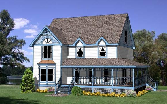 Country, Craftsman, Farmhouse House Plan 94424 with 4 Beds, 3 Baths Elevation