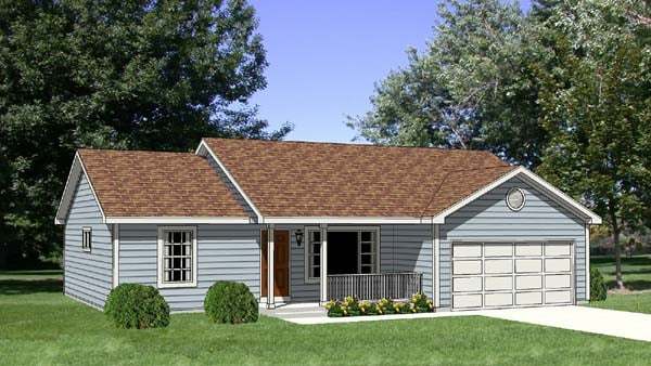 Ranch House Plan 94426 with 3 Beds, 2 Baths, 2 Car Garage Elevation