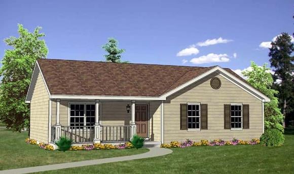 Ranch House Plan 94436 with 3 Beds, 2 Baths Elevation