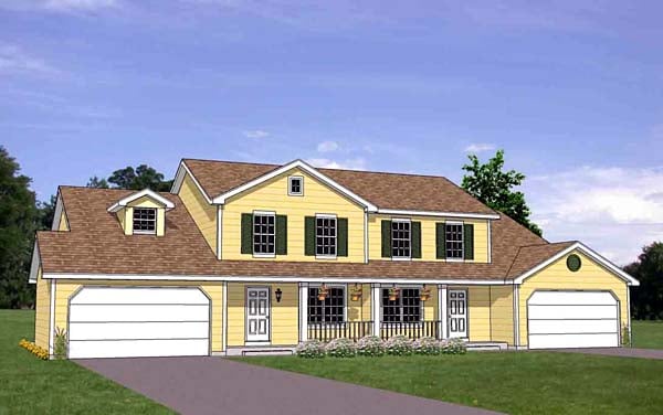 Traditional Multi-Family Plan 94483 with 8 Beds, 6 Baths, 4 Car Garage Elevation