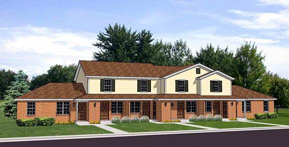 Traditional Multi-Family Plan 94484 with 10 Beds, 6 Baths Elevation