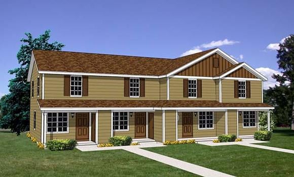 Traditional Multi-Family Plan 94485 with 8 Beds, 4 Baths Elevation