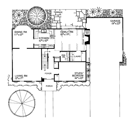 Cape Cod House Plan 95103 with 3 Beds, 3 Baths, 2 Car Garage First Level Plan