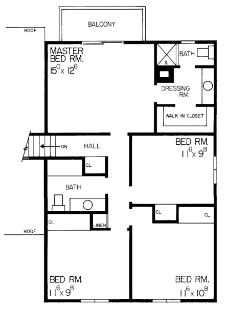 House Plan 95128 - Ranch Style with 1912 Sq Ft, 4 Bed, 2 Bath, 1