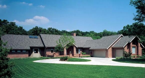 Ranch House Plan 95159 with 3 Beds, 3 Baths, 3 Car Garage Elevation