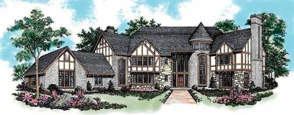 European, Tudor House Plan 95166 with 5 Beds, 6 Baths, 3 Car Garage Elevation