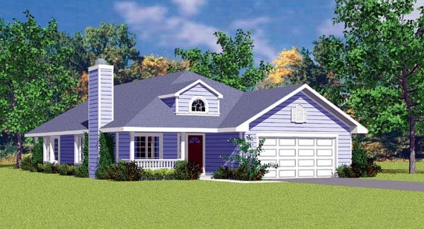 Traditional House Plan 95272 with 3 Beds, 2 Baths, 2 Car Garage Elevation