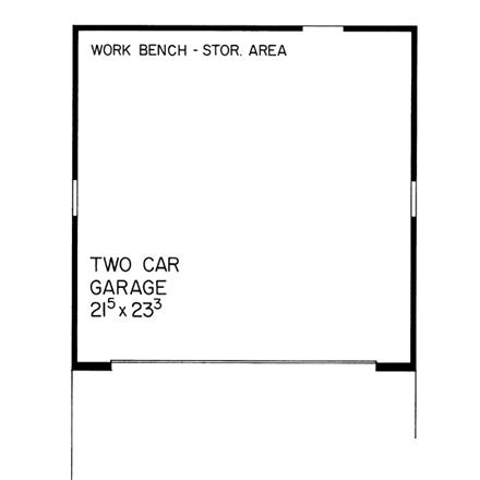 2 Car Garage Plan 95283 First Level Plan