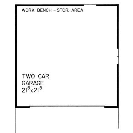 2 Car Garage Plan 95286 First Level Plan