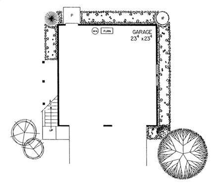 2 Car Garage Plan 95287 First Level Plan