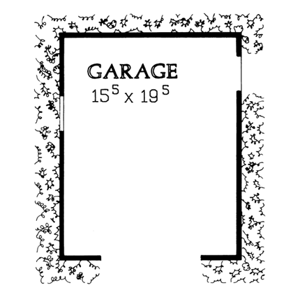 1 Car Garage Plan 95289 First Level Plan