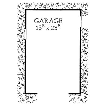 1 Car Garage Plan 95290 First Level Plan