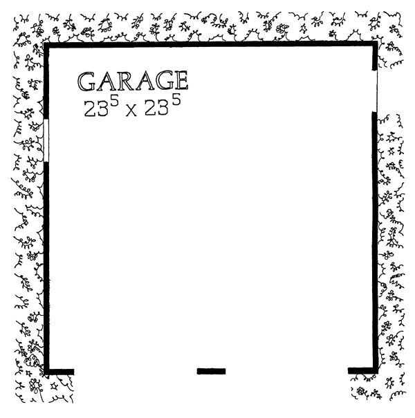2 Car Garage Plan 95292 Level One
