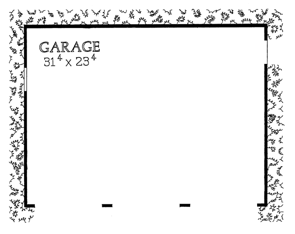 3 Car Garage Plan 95294 Level One