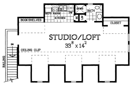 3 Car Garage Apartment Plan 95297 Second Level Plan