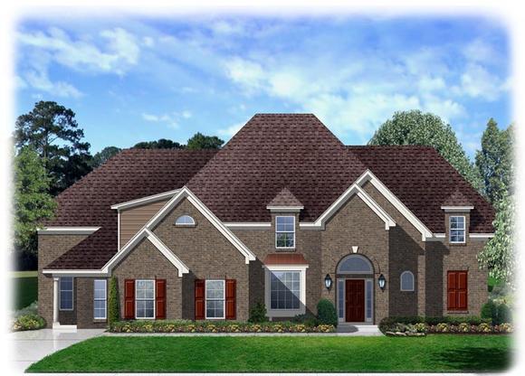 Traditional House Plan 95346 with 4 Beds, 3 Baths, 3 Car Garage Elevation