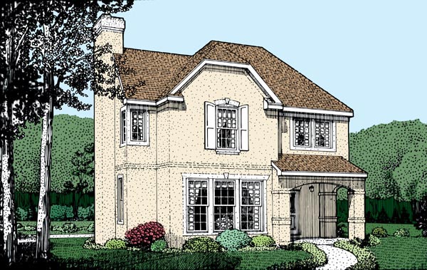 House Plan 95715 - European Style with 1747 Sq Ft, 3 Bed, 2 Bath ...
