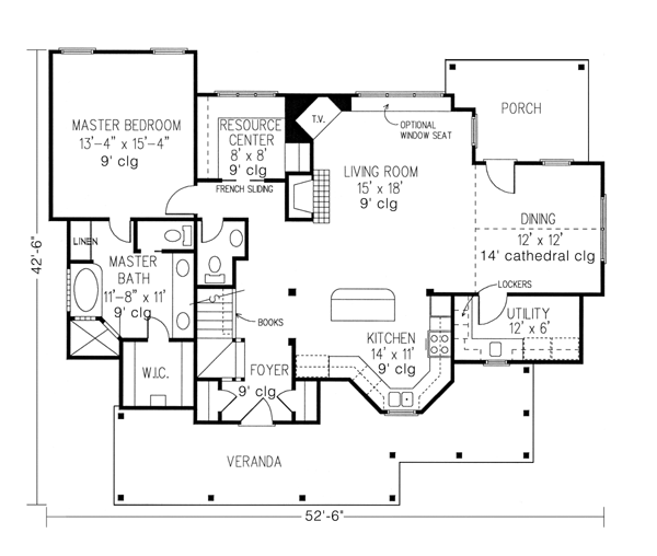 Country, Victorian House Plan 95738 with 3 Beds, 3 Baths Level One