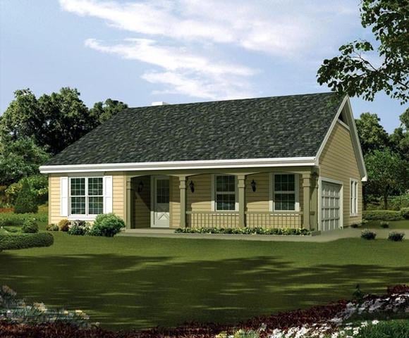 Country, Ranch, Traditional House Plan 95814 with 3 Beds, 2 Baths, 2 Car Garage Elevation