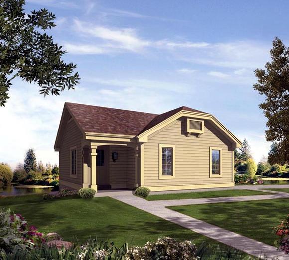 Cabin, Contemporary, Cottage, Country, Ranch House Plan 95836 with 2 Beds, 2 Baths, 1 Car Garage Elevation