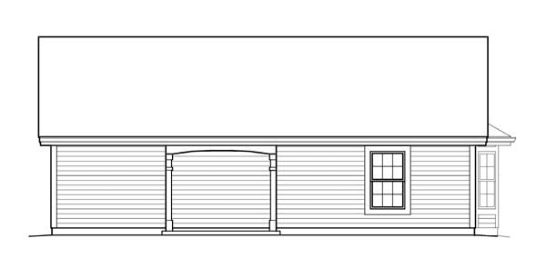 Cabin, Cottage, Country, Ranch, Traditional House Plan 95837 with 1 Beds, 1 Baths, 2 Car Garage Rear Elevation