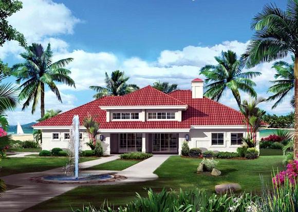 Contemporary, Ranch, Southwest House Plan 95867 with 3 Beds, 3 Baths, 2 Car Garage Elevation